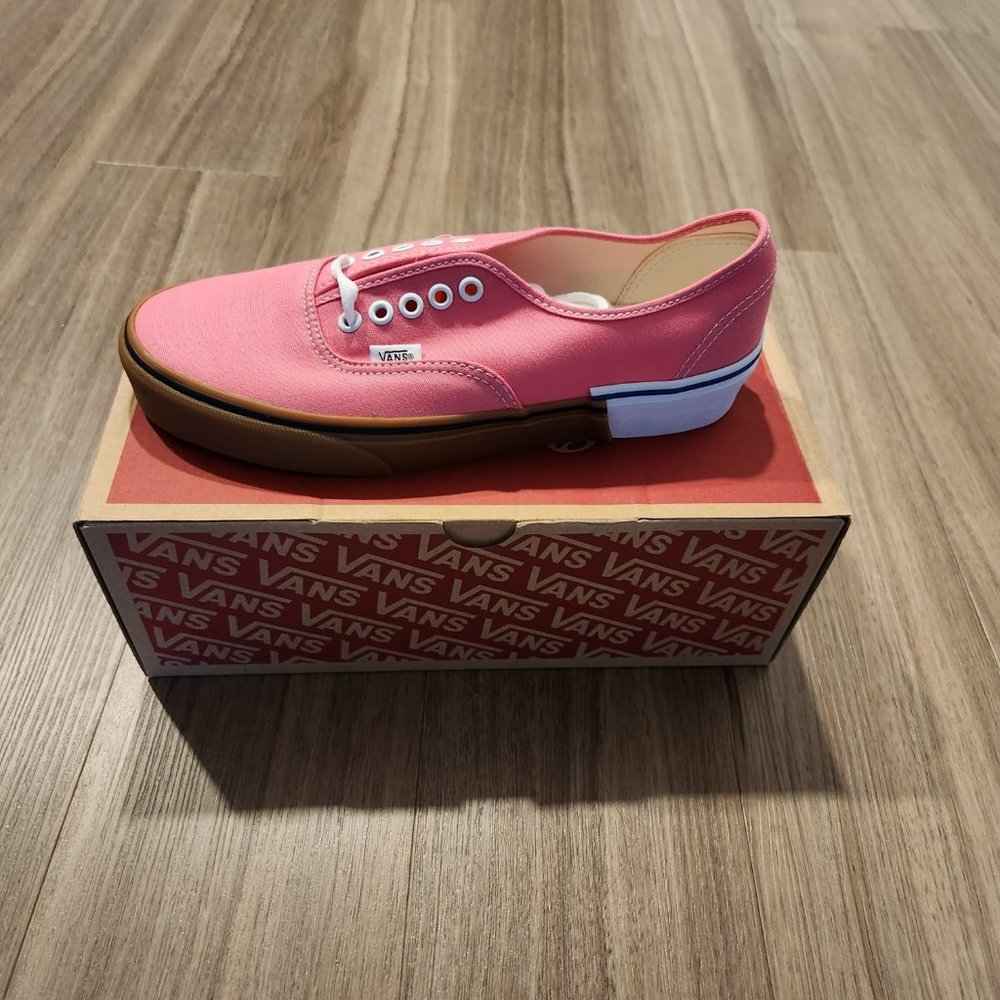 Vans Authentic Canvas Skate Shoes Pink Lemonade